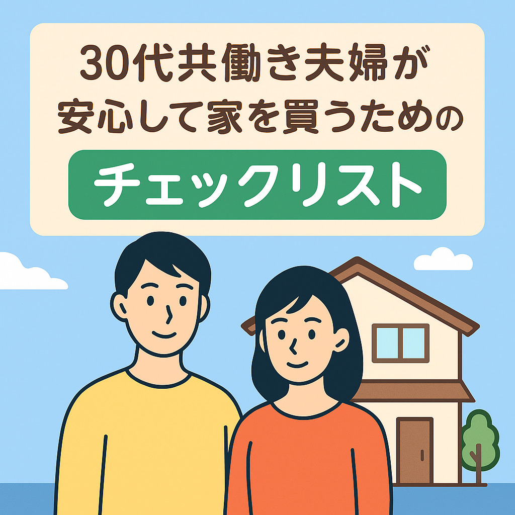 30代共働き夫婦が安心して家を買うためのチェックリスト