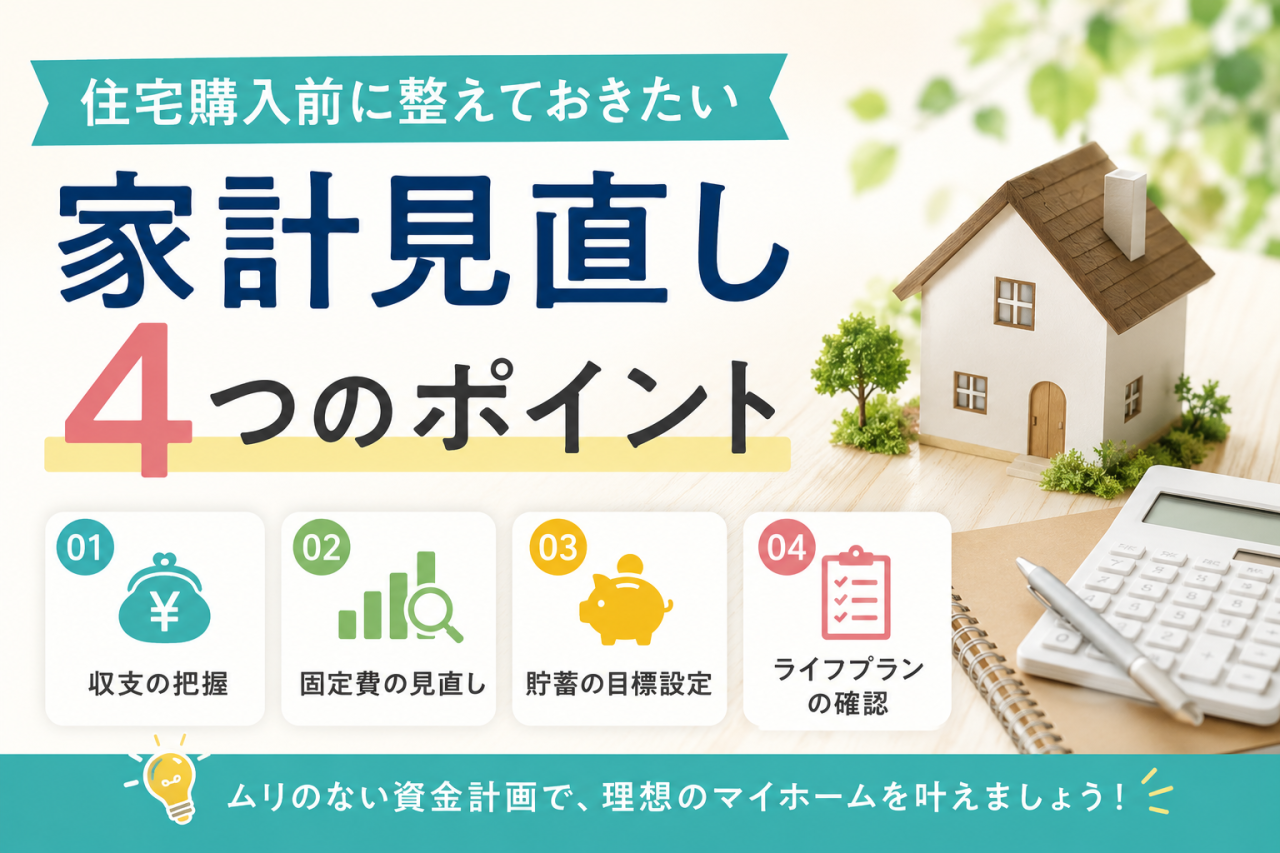 住宅購入前に整えておきたい 家計見直し4つのポイント